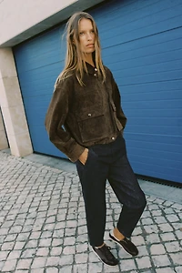 Z1975 BRAIDED BELT CHINO DENIM PANTS
