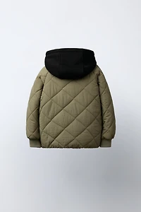 COMBINATION HOODIE PUFFER JACKET
