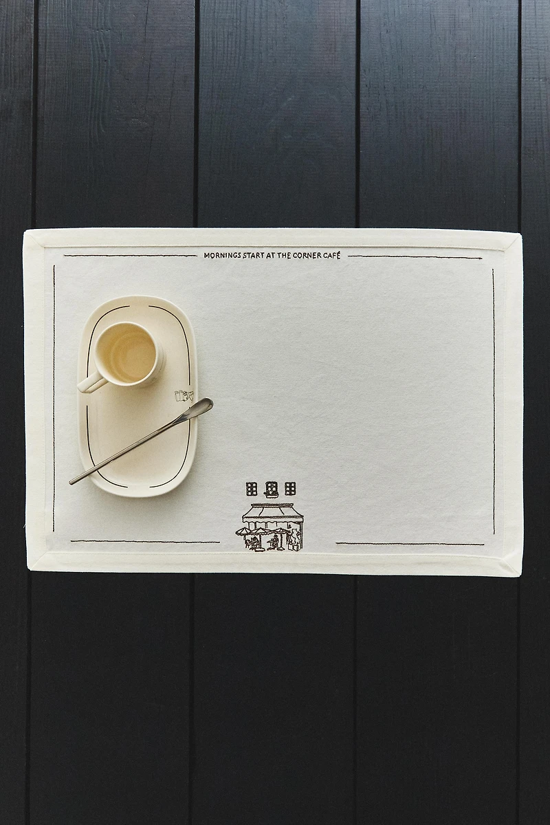 COTTON COFFEE SHOP PLACEMAT