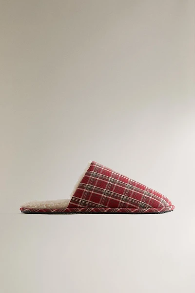 WARM CHECK SLIPPERS