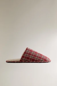 WARM CHECK SLIPPERS