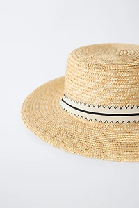 SKIMMER HAT WITH BAND