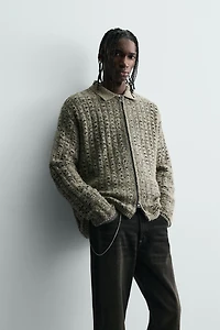 STRUCTURED KNIT CARDIGAN