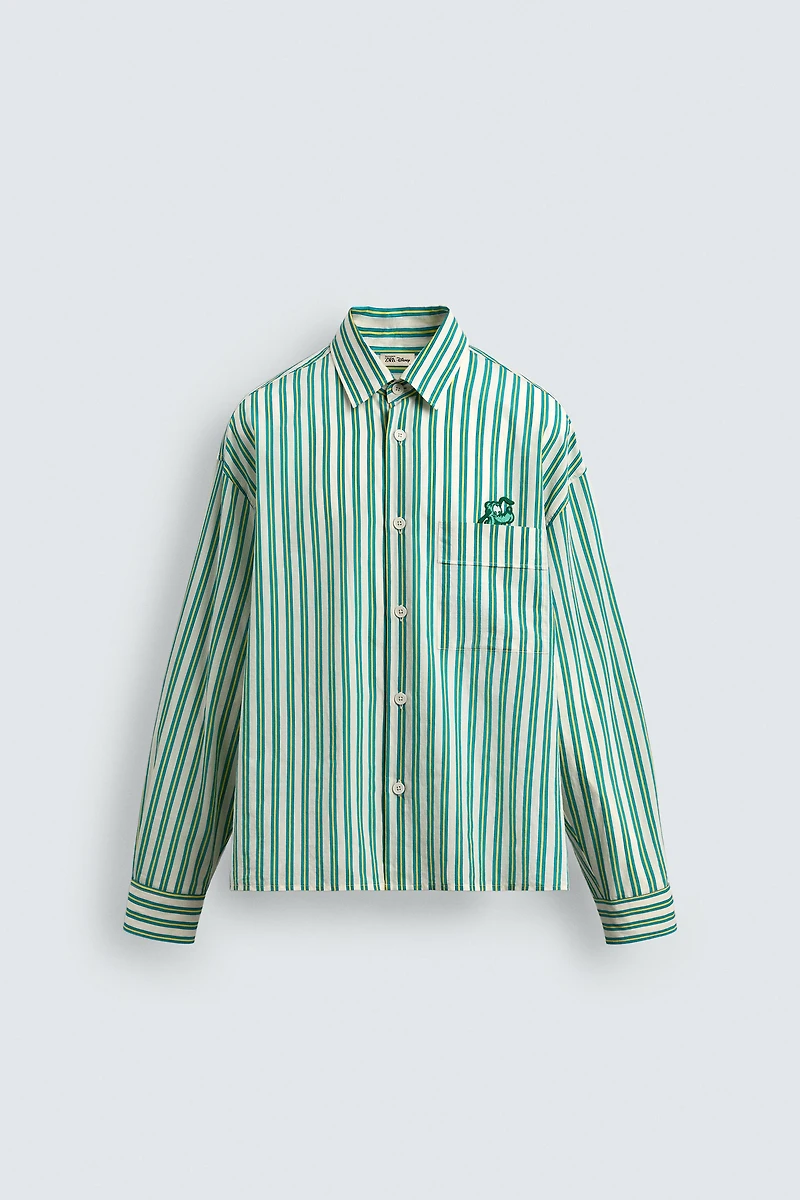 PLUTO PATCH STRIPED SHIRT HARRY LAMBERT FOR ZARA X DISNEY