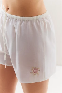 FLORAL EMBROIDERED SHORTS