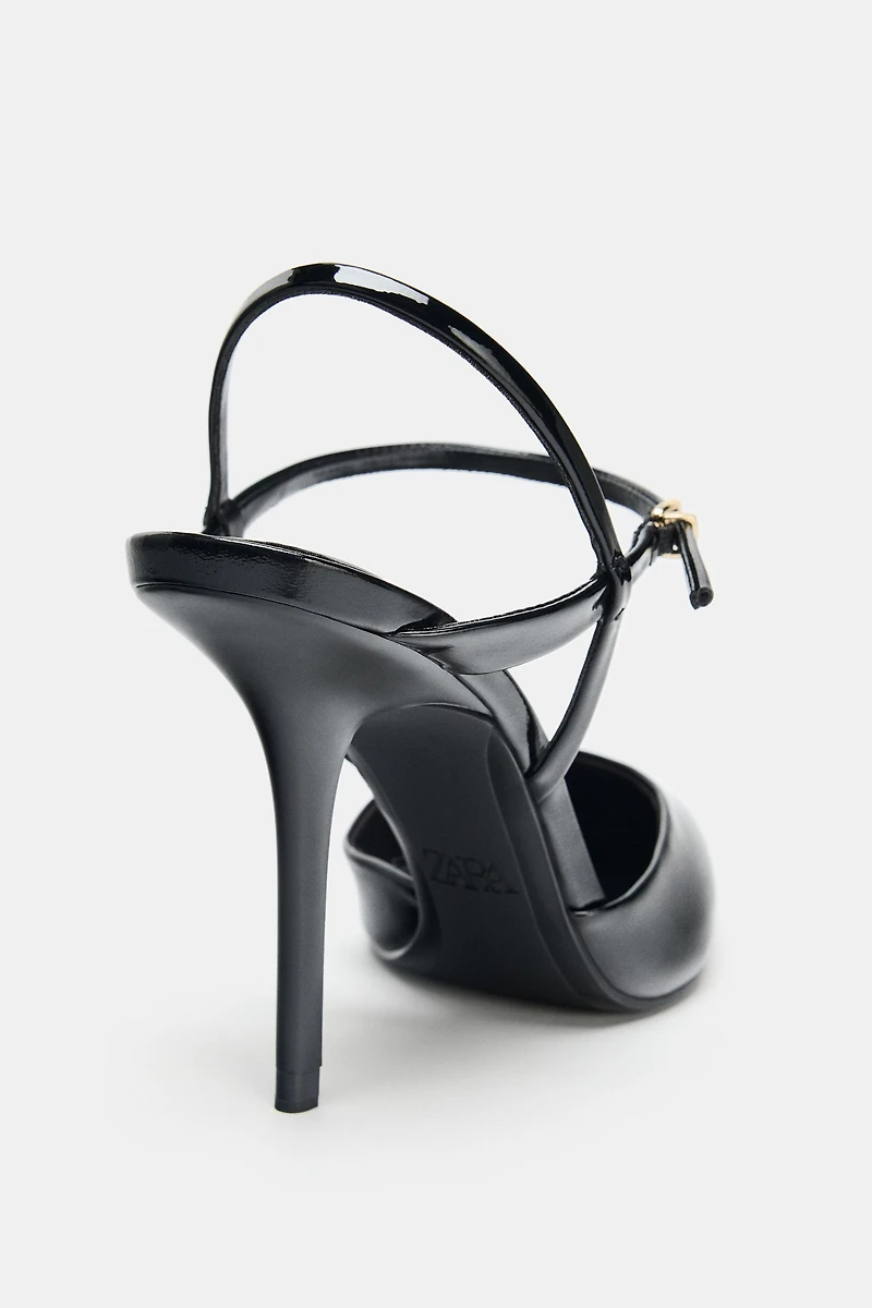SLINGBACK ANKLE STRAP HEELS