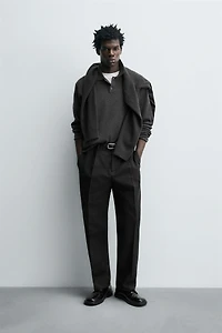 TEXTURED COTTON - WOOL PANTS LIMITED EDITION