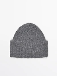 100% cashmere knit beanie