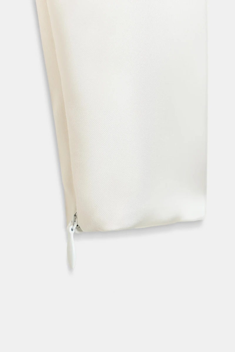 SATIN EFFECT SHIRT WITH TIED BACK