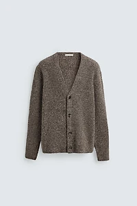RIBBED TEXTURED CARDIGAN