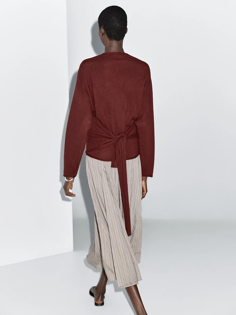100% wool double-breasted cardigan