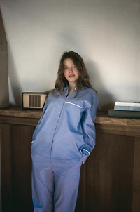 PANTALON DE PYJAMA À RAYURES EN CONTRASTE