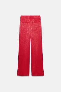 PANTALON DROIT JACQUARD