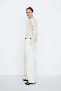 Long sleeve fine knit sweater - STUDIO