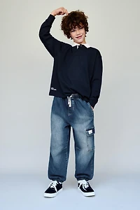 PANTALON DENIM JOGGER CARGO