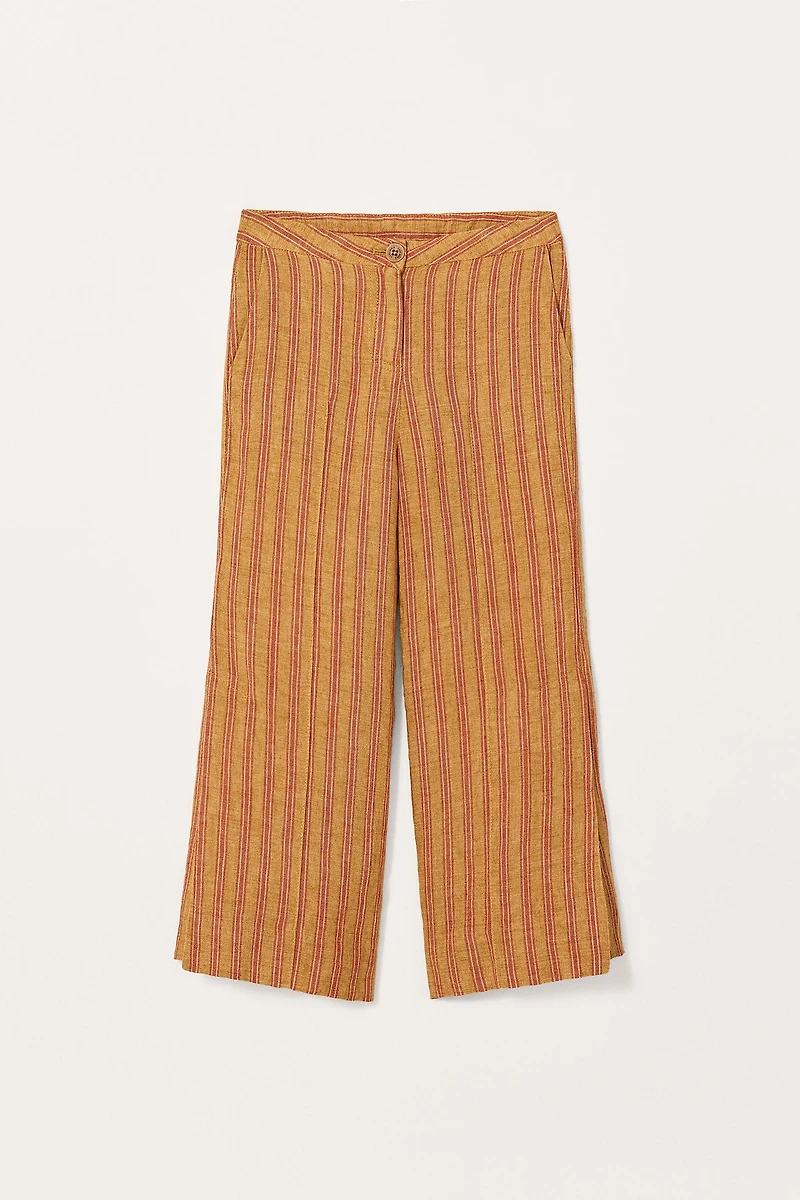 STRIPED 100% LINEN PANTS LIMITED EDITION