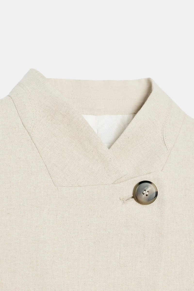 SHORT SLEEVE LINEN BLAZER
