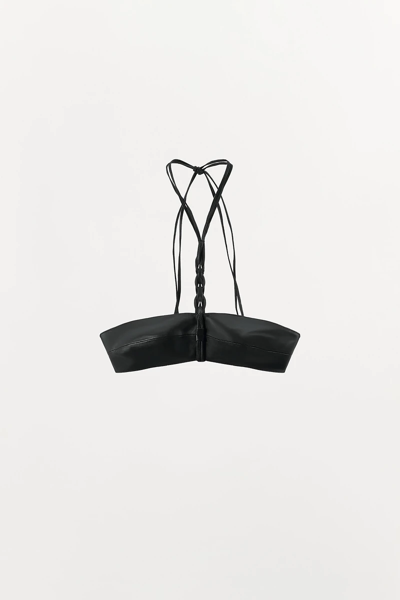 100% BRAIDED LEATHER BRA