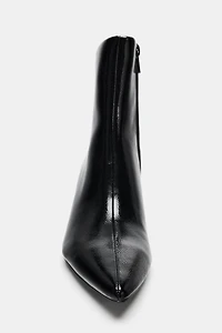 KITTEN HEEL ANKLE BOOTS