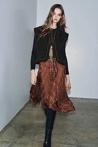 ZW COLLECTION LIMITED EDITION VELVET PUFFER VEST