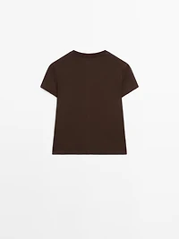 Heavy weight cotton T-shirt with seam detail