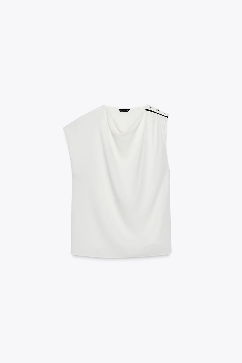SHOULDER BUTTON BLOUSE