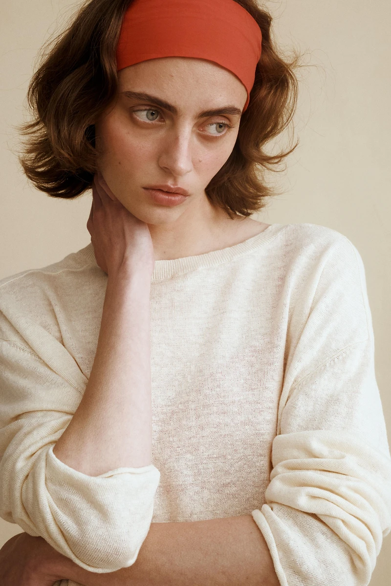 100% LINEN KNIT JUMPER CREATED BY CARAMEL LONDON X ZARA