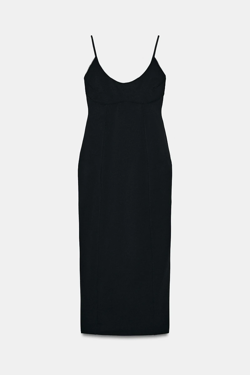 ROBE MI-LONGUE À BRETELLES