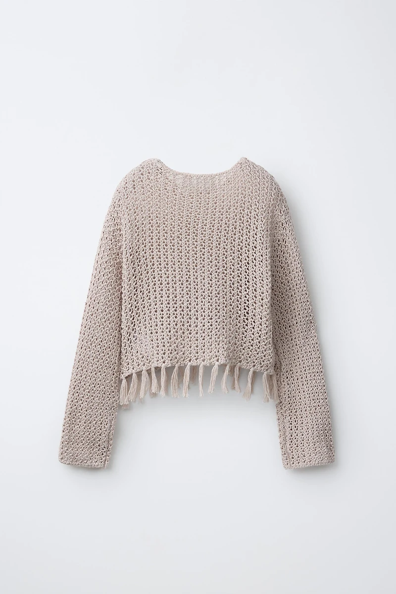 FRINGED KNIT JUMPER
