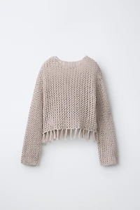 FRINGED KNIT JUMPER