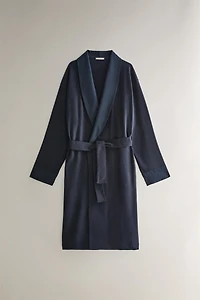 PLAIN FLEECE DRESSING GOWN