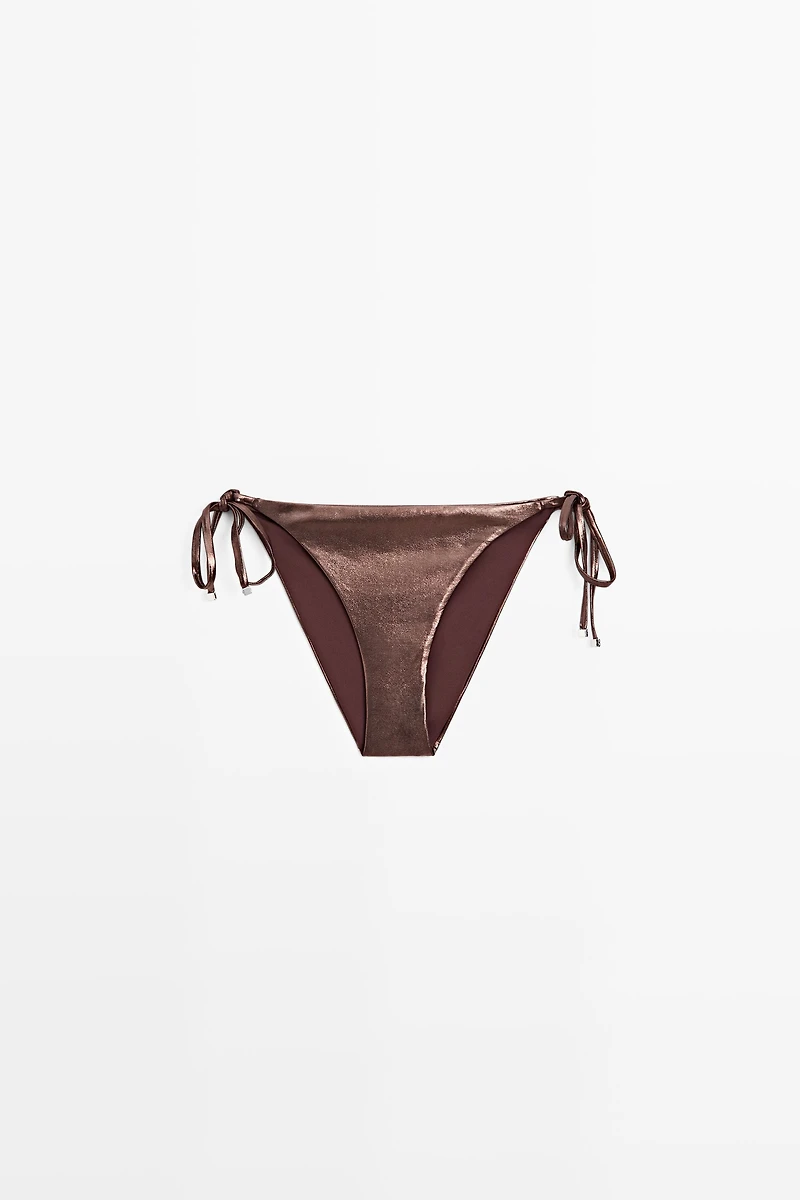 Metallic triangle bikini set