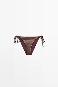 Metallic triangle bikini set