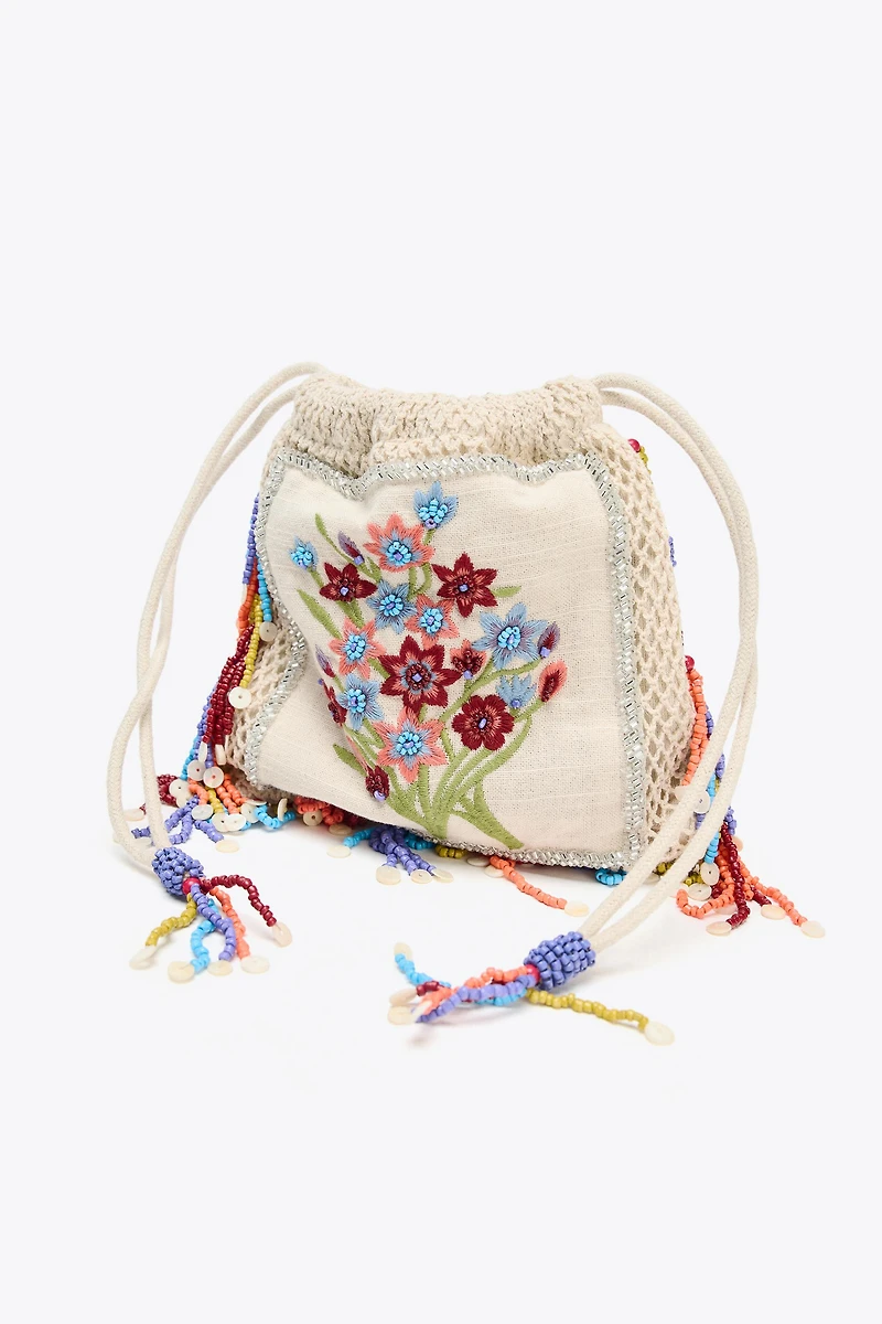 SAC SEAU BRODERIES FLEURS