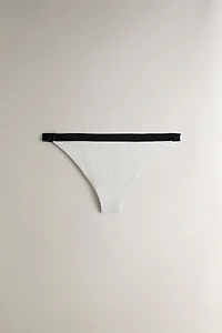 CONTRAST BAND BEACH BIKINI BOTTOM