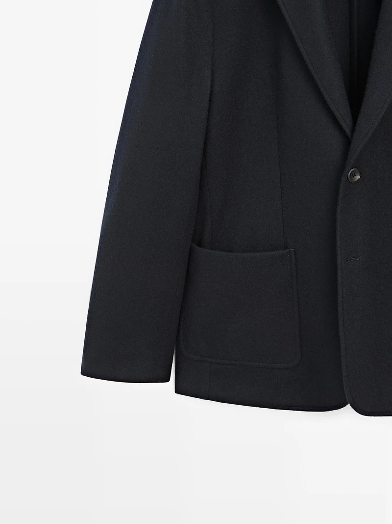Veste de costume en laine mélangée
