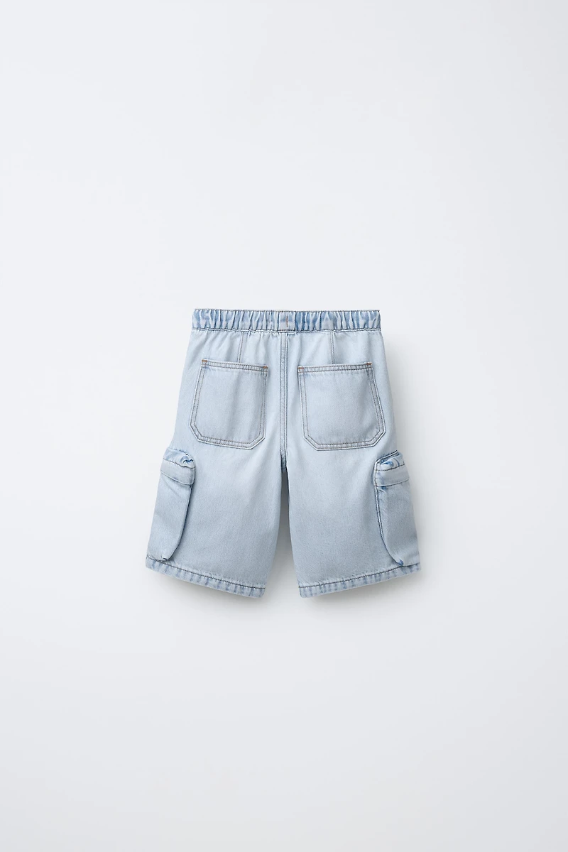 URBAN DENIM CARGO SHORTS