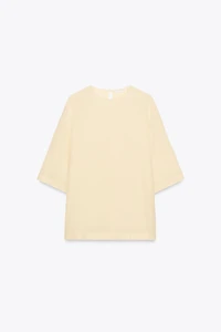 TOP MANCHES COURTES EN SOIE ZW COLLECTION LIMITED EDITION