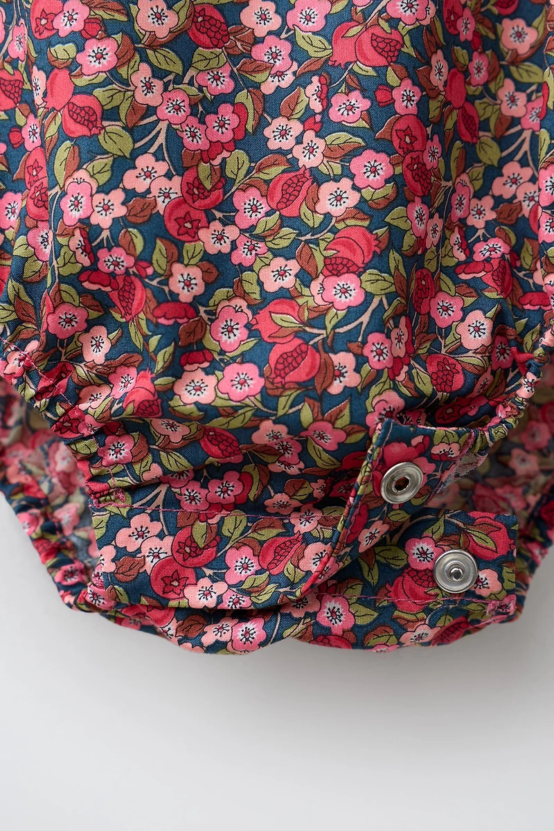FLORAL PRINT ROMPER MADE WITH LIBERTY FABRIC