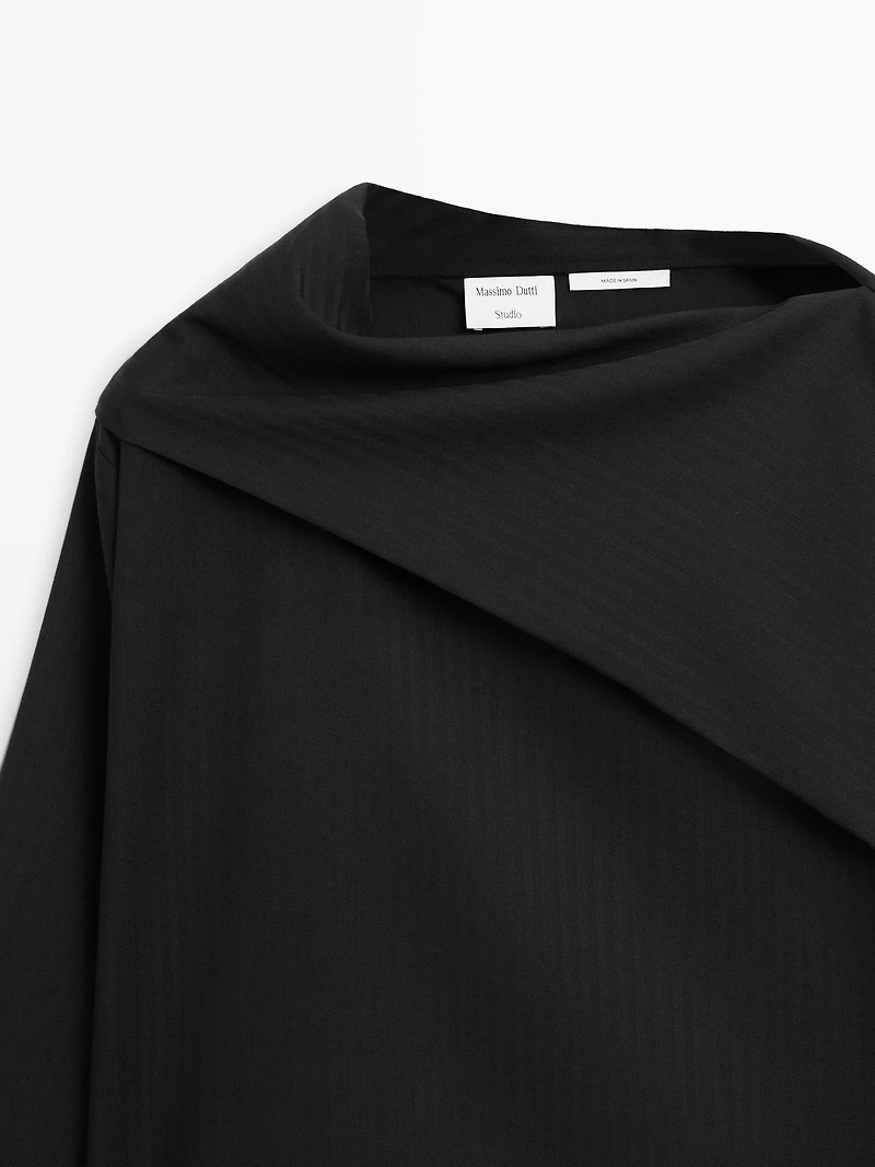 Blouse à rayures avec cape - STUDIO