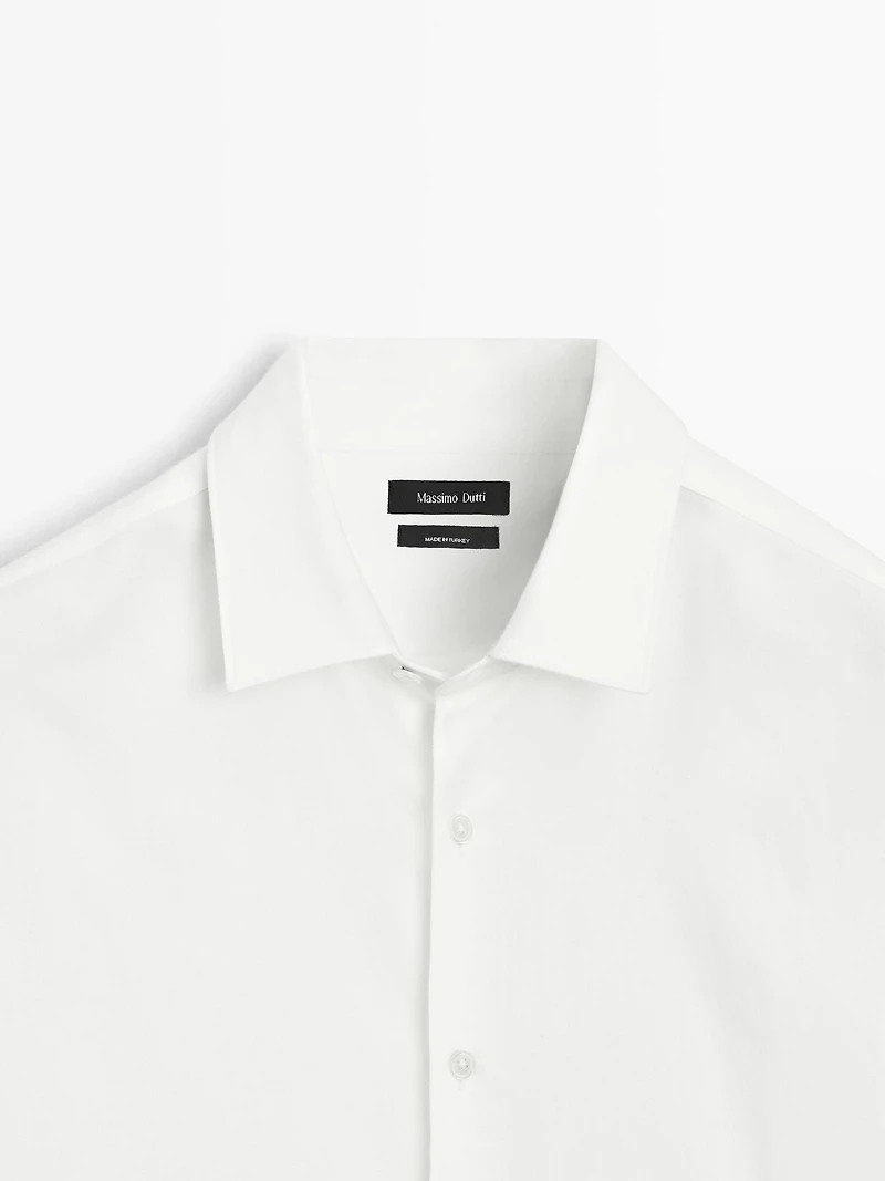Regular fit cotton blend shirt - LIMITED