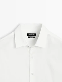 Regular fit cotton blend shirt - LIMITED