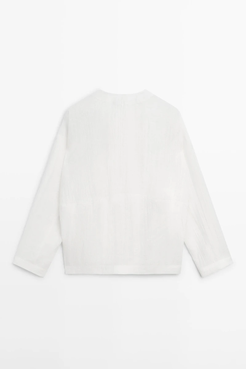 Flowing bomber shirt