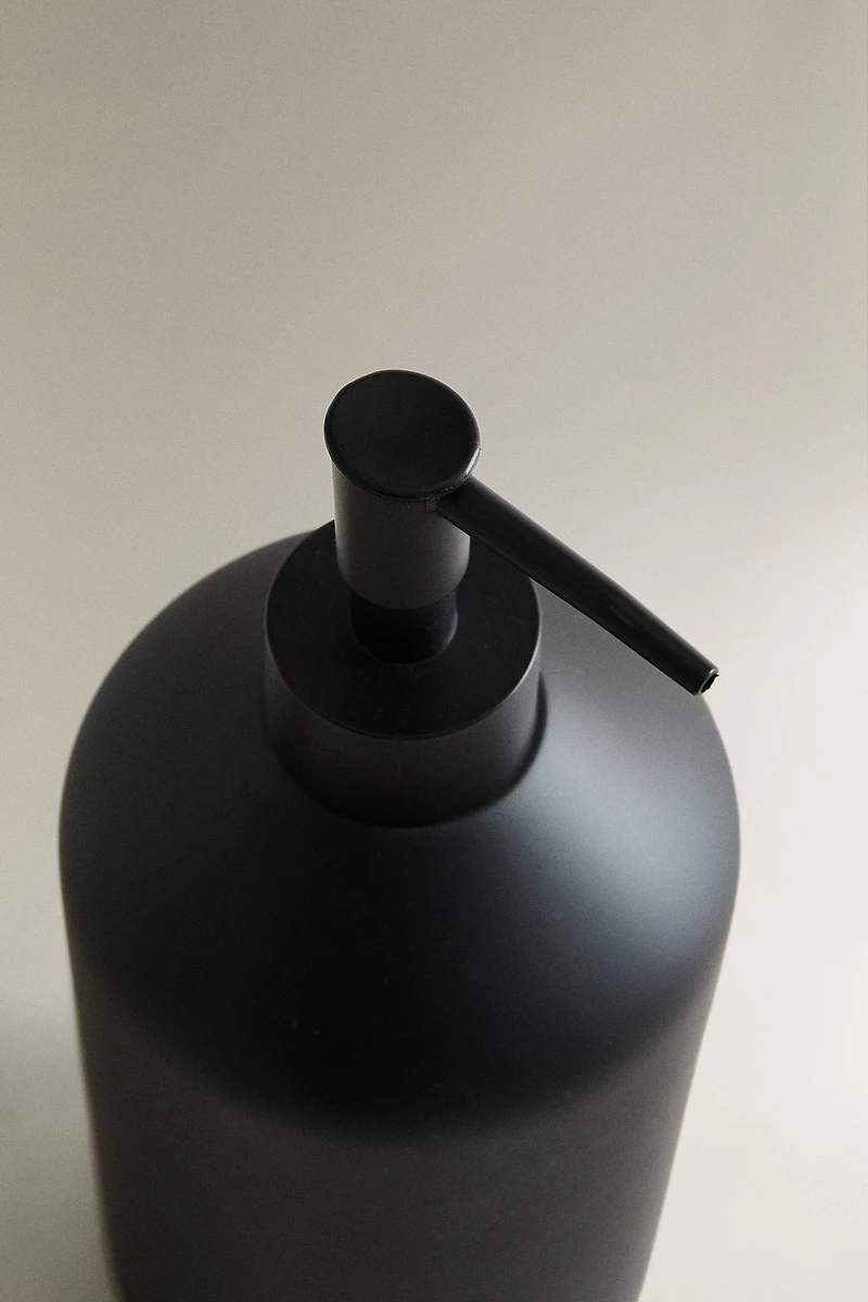 BLACK RESIN SOAP DISPENSER