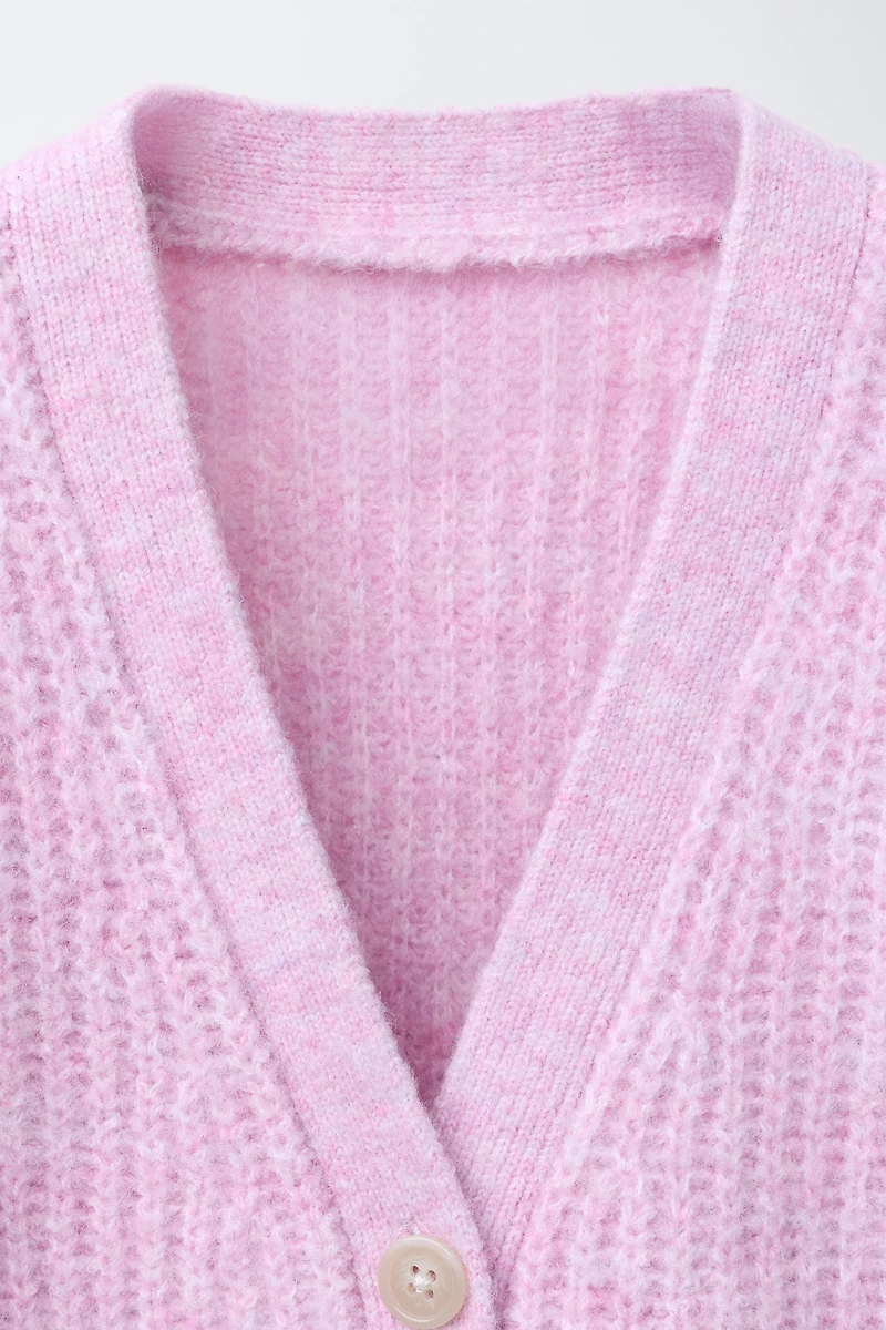 SPARKLY BOW KNIT CARDIGAN