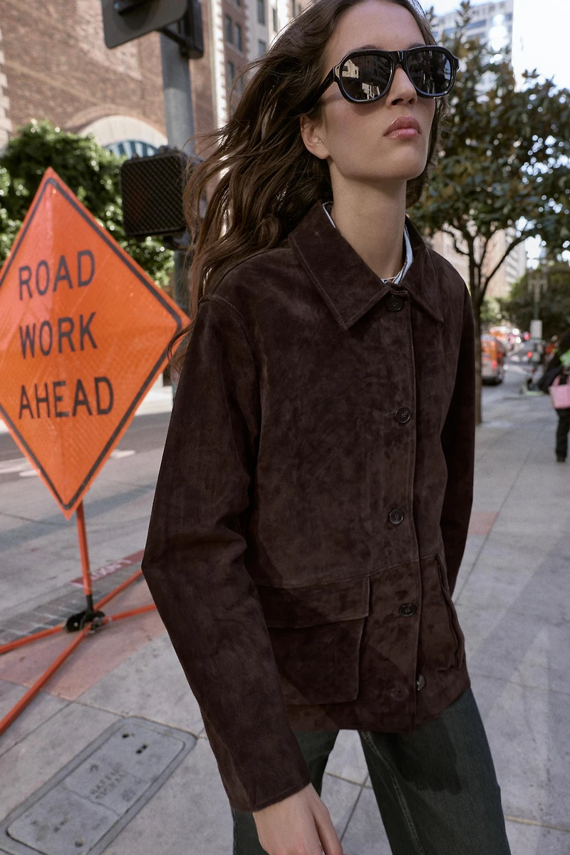 100% LEATHER SUEDE JACKET