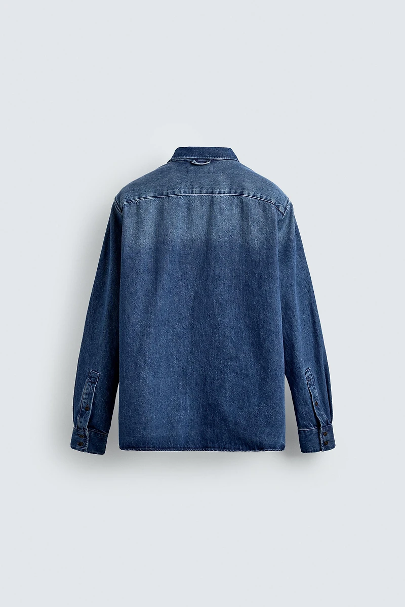 CHEMISE EN JEAN DÉLAVÉE
