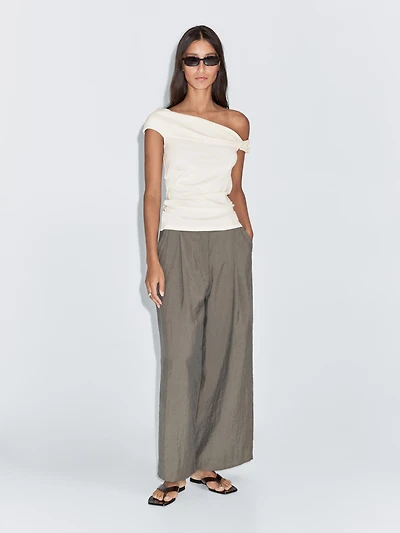 Draped top with knot detail