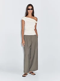 Draped top with knot detail