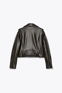FAUX LEATHER BIKER JACKET